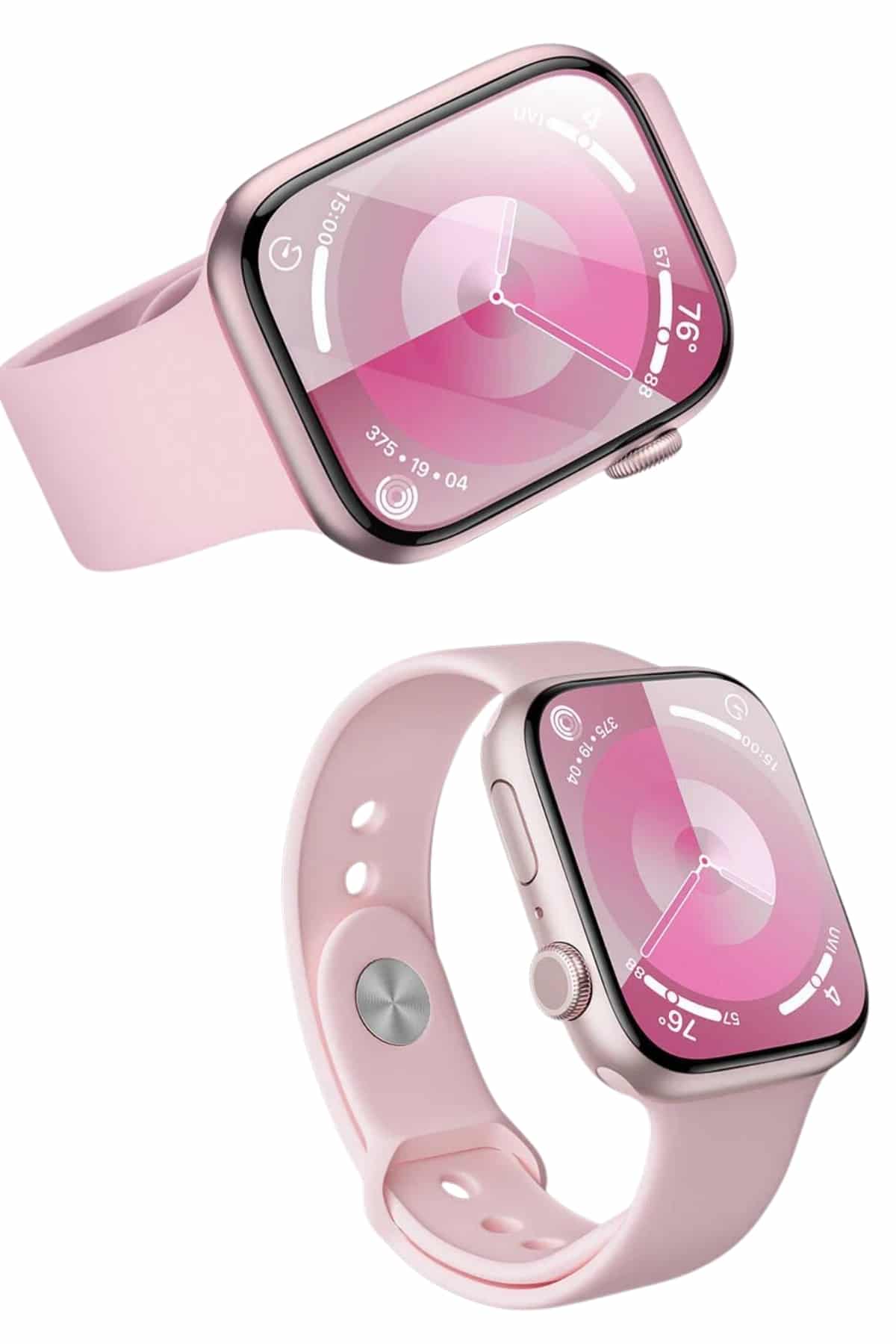 Pembe Akıllı Saat 49mm iOS & Android Uyumlu Arama Özellikli