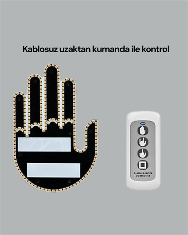 Yüksek Görünürlüklü Otomobil Jest Işığı – 3 Modlu LED Arka Cam Aksesuarı, Pratik ve Eğlenceli