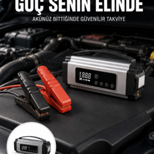 Yolda Kalmaya Son Dijital Ekranlı Akü Takviye ve Hava Kompresörü Çok Fonksiyonlu Acil Güç Ünitesi Yeni Nesil