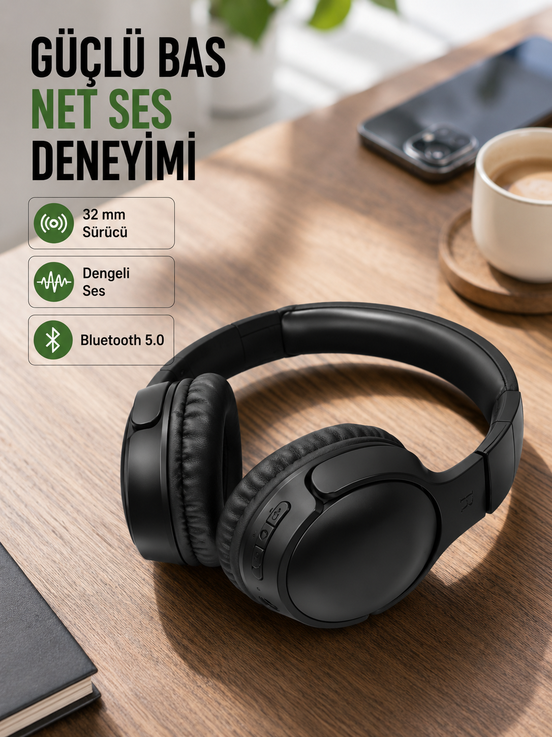 18 Saat Pil Ömürlü Bluetooth Kulaklık