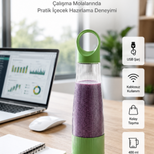 Sağlıklı İçecekler İçin Kompakt USB Şarjlı Blender