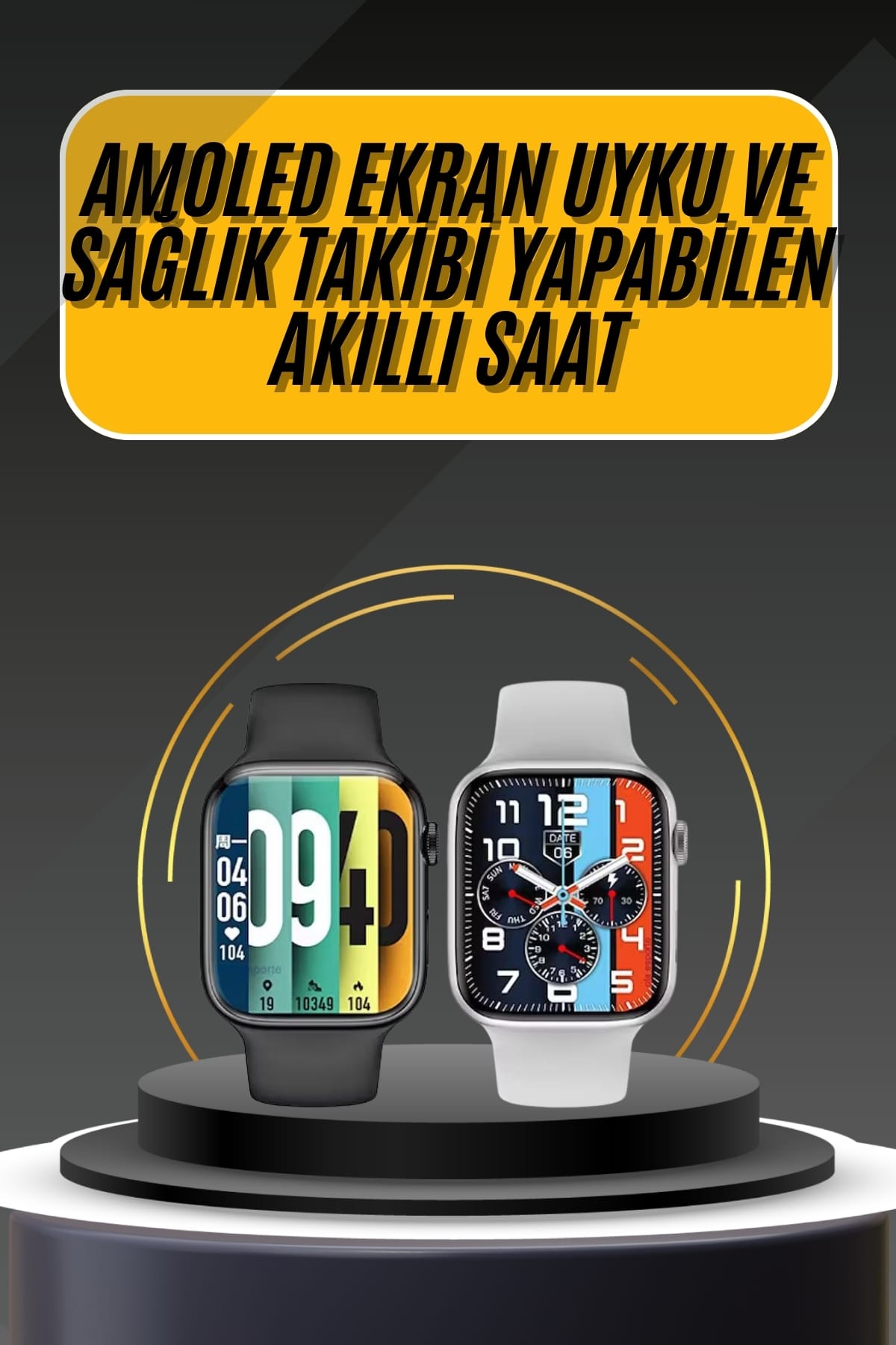 Akıllı Saat Yeni Nesil Android ve İOS Uyumlu Titreşim Modlu Alarm Kronometre