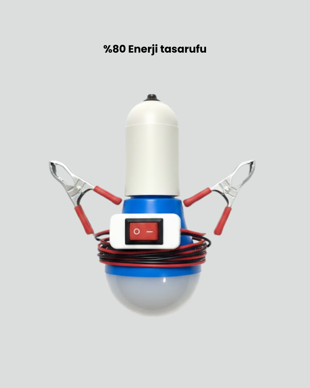 12V LED Ampul Timsah Kıskaçlı Taşınabilir Aydınlatma
