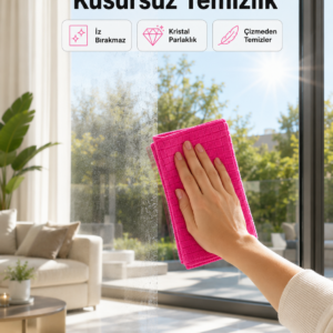 40x40 cm Premium Mikrofiber Temizlik Bezi Hızlı Kuruyan ve Leke Bırakmayan Bez