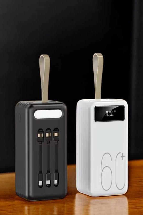 Powerbank 60.000 MAH Dijital Göstergeli 4 Portlu Taşınabilir