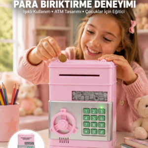 Elektronik Şifreli Otomatik Para Yutan Çocuk Kumbarası