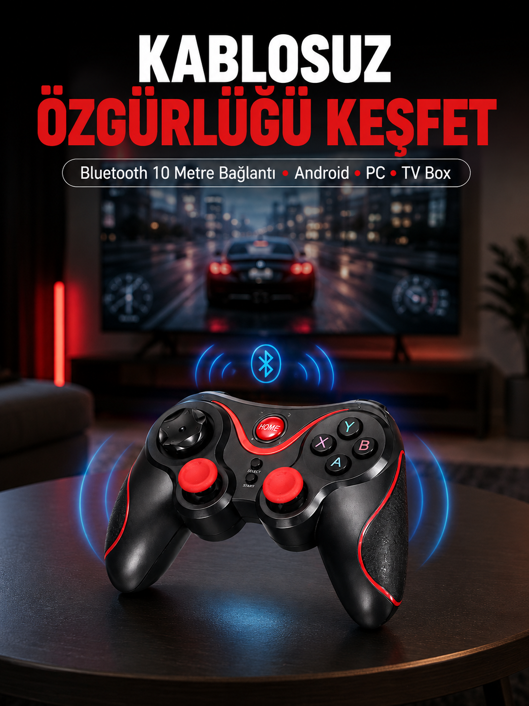 Gelişmiş Kontrol Hassasiyeti Sunan Kablosuz Bluetooth Oyun Kolu