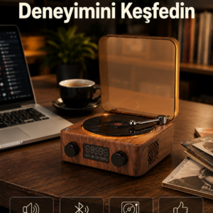 3-ü-1 Arada Bluetooth Hoparlör – Işıklı Saat ve Gece Lambası Yeni Nesil