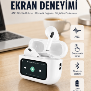 Tüm Telefonlarla Uyumlu ANC Özellikli Dokunmatik Bluetooth Kulaklık Yeni Nesil