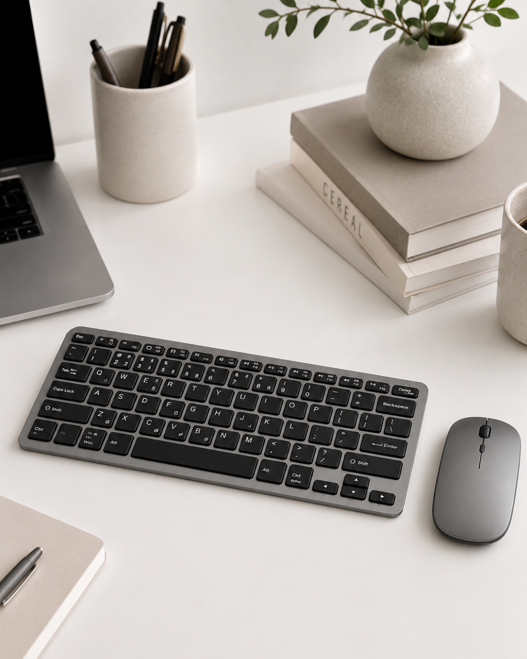 Kablosuz Bluetooth Klavye Mouse Seti Şarjlı Tablet Laptop Uyumlu