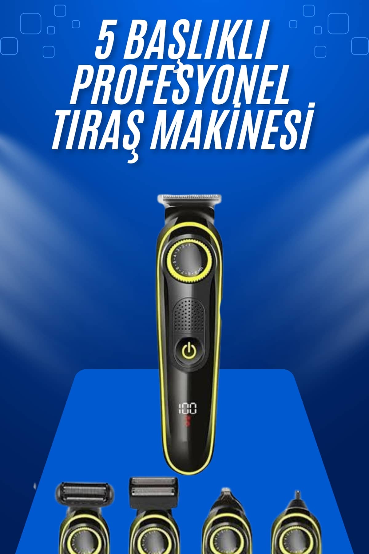 Şarjlı 5 Başlıklı Burun ve Kulak Temizleme Tıraş Makinesi