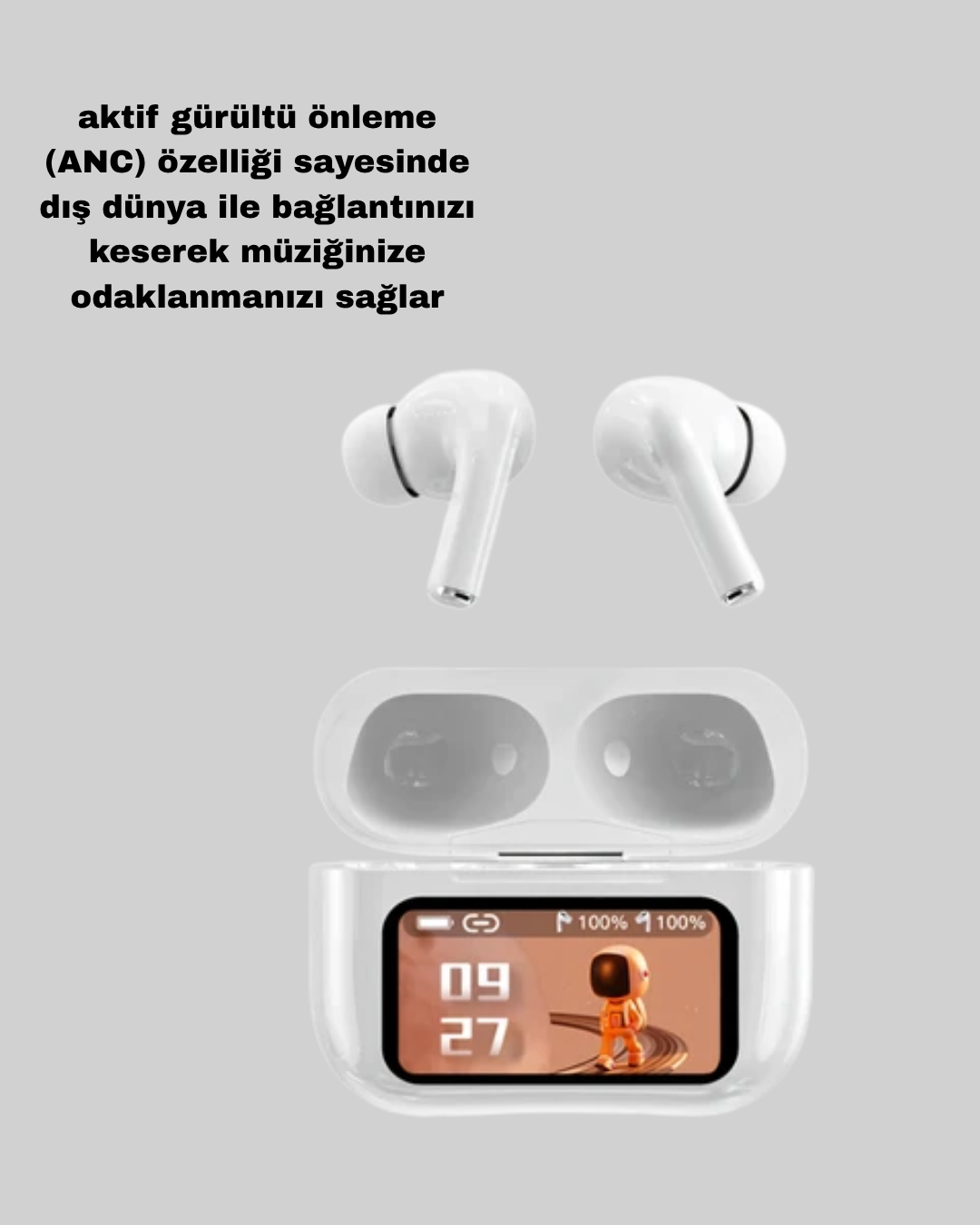Powerbank Kutulu Dokunmatik Bluetooth Kulaklık – Gürültü Engelleme, Suya Dayanıklı