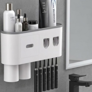 Çok Fonksiyonlu Diş Fırçası Tutucu Otomatik Dispenser Bardaklı Organizer