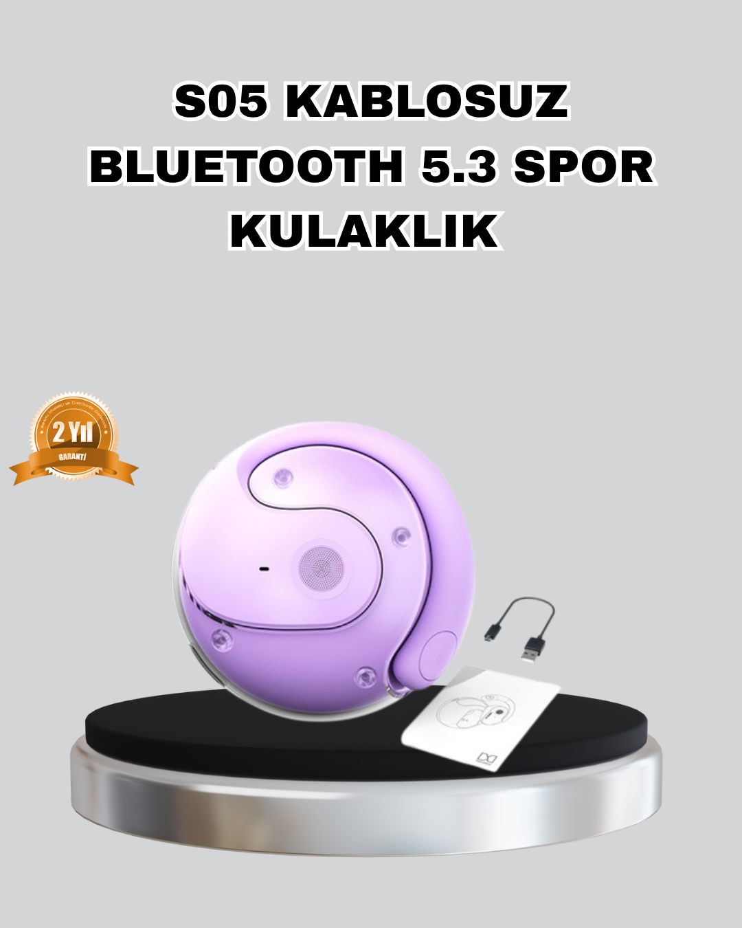 Bluetooth 5.3 S05 Kablosuz Kulaklık IPX4 Spor Uyumlu Suya Dayanıklı Stereo