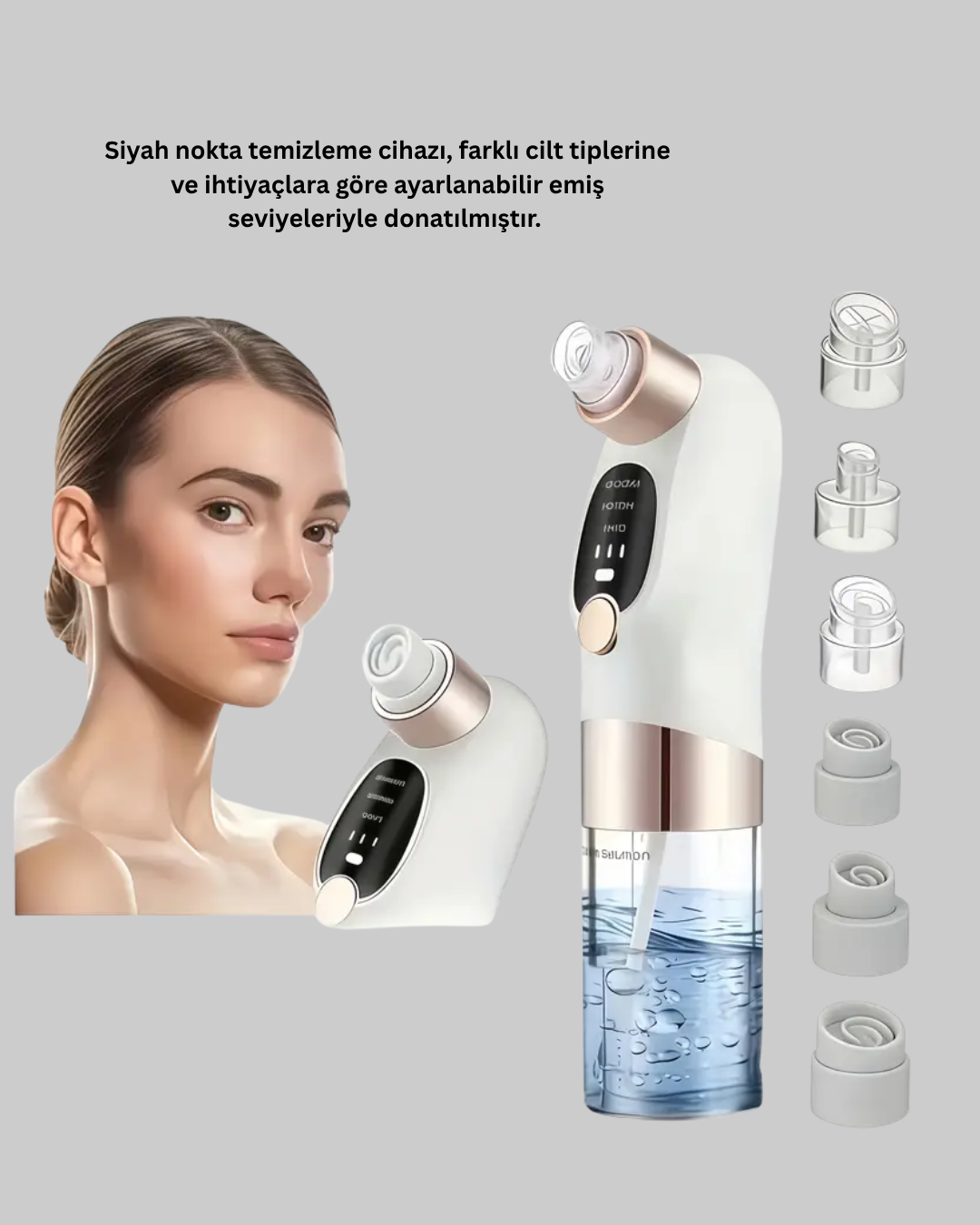 Vakum Teknolojili Siyah Nokta Temizleyici – Cilt Tonu Eşitleyen Masajlı Cilt Bakım Cihazı
