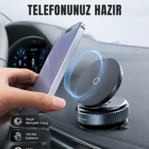 16 Mıknatıslı Araç Telefon Tutucu Kaymaz ve Güvenli