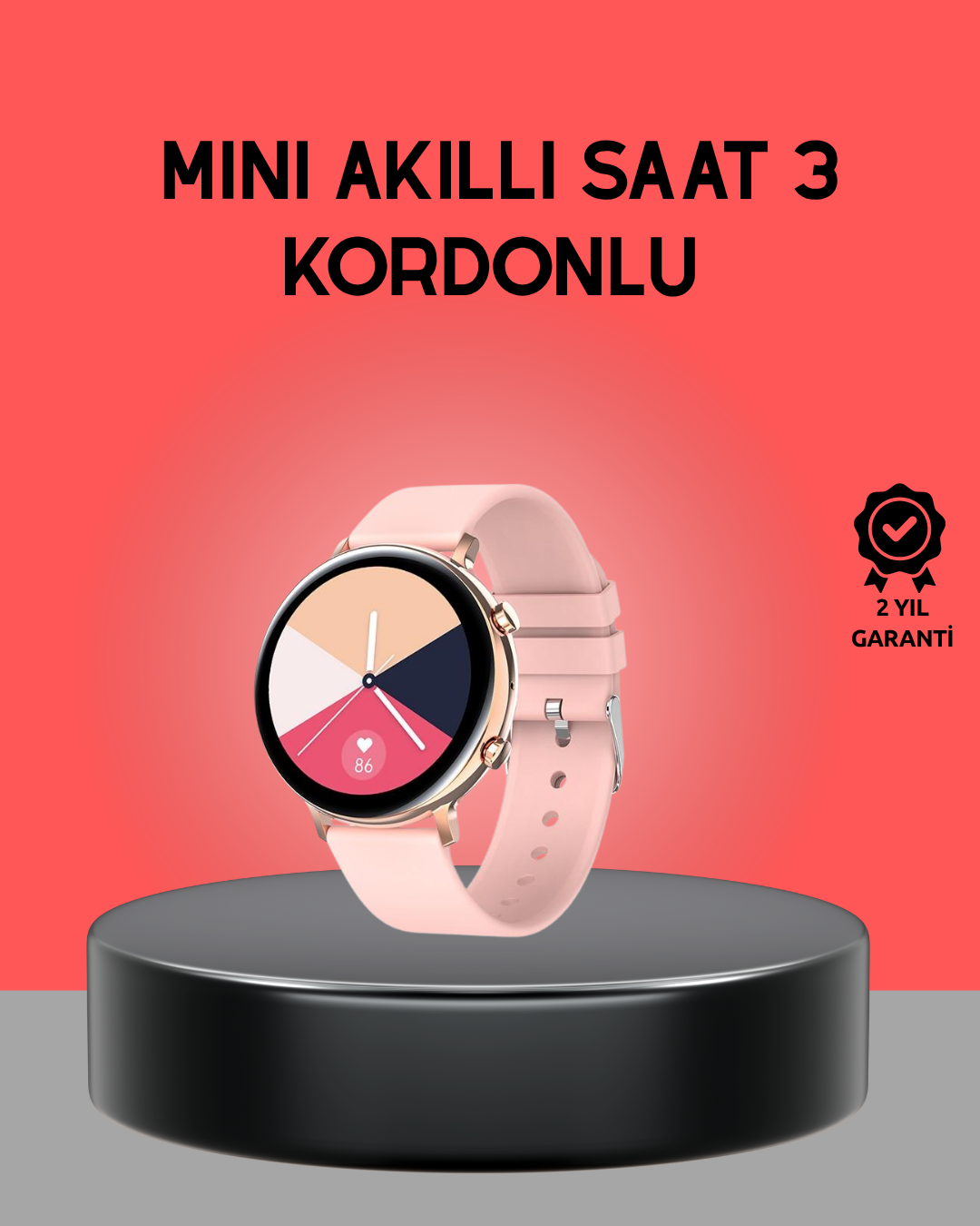Akıllı Saat – Adım Sayar, Bildirim Görüntüleme, Suya Dayanıklı