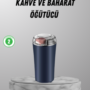 Elektrikli Kahve ve Baharat Öğütücü – Güçlü Motor, Paslanmaz Çelik Gövde, Kolay Temizlik
