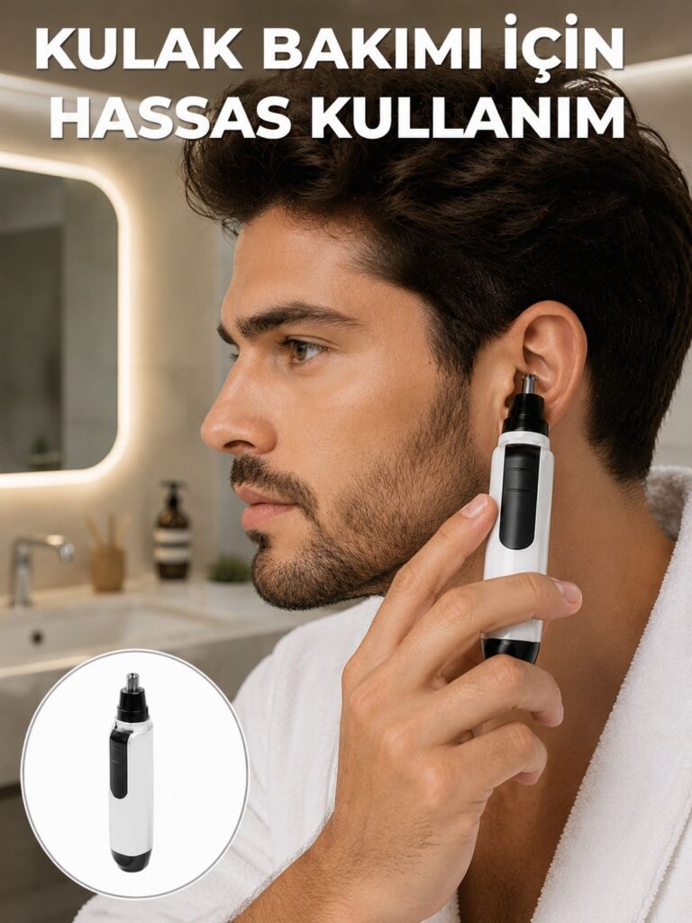 Hassas 3D Bıçaklı Kulak ve Burun Tıraş Makinesi Yeni Nesil