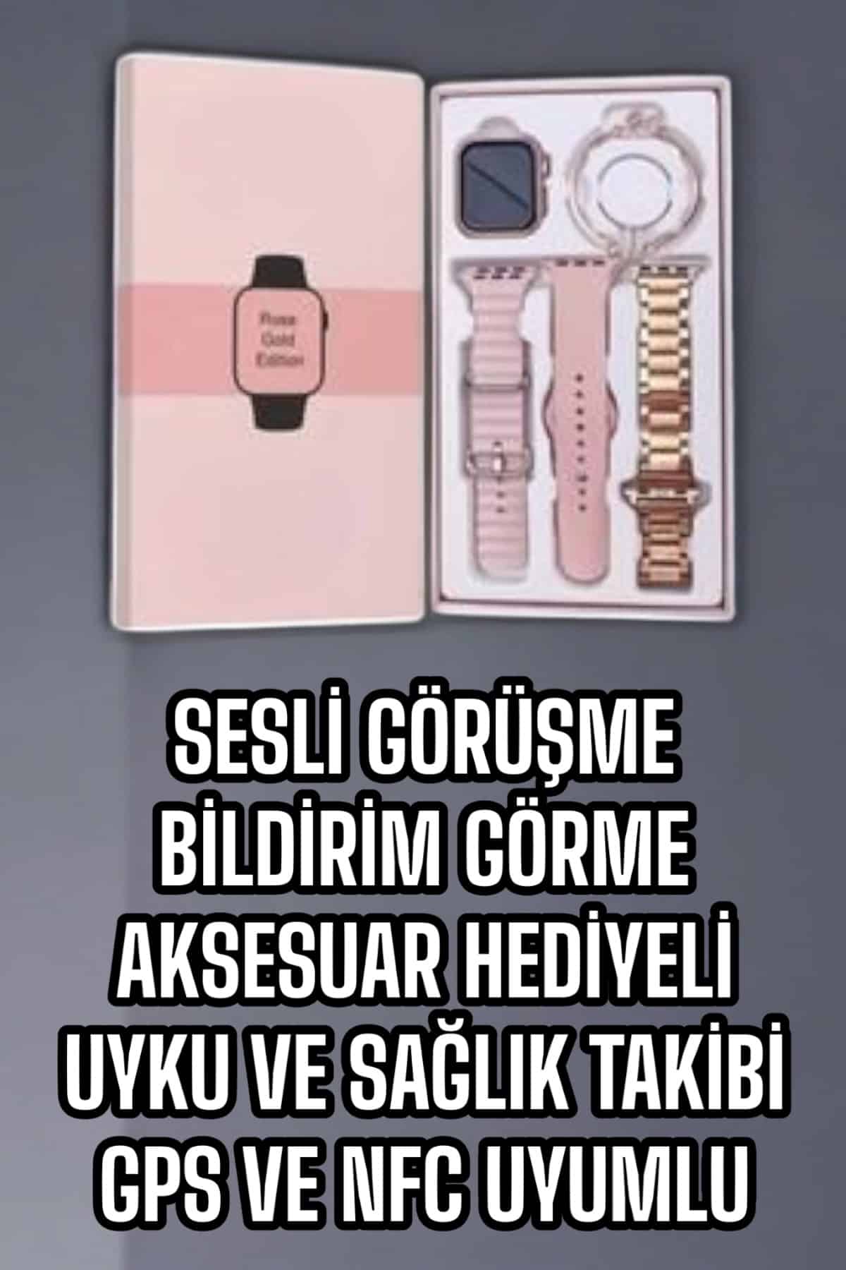 Akıllı Saat Bluetooth Bağlantılı Aksesuar Hediyeli GPS Takibi
