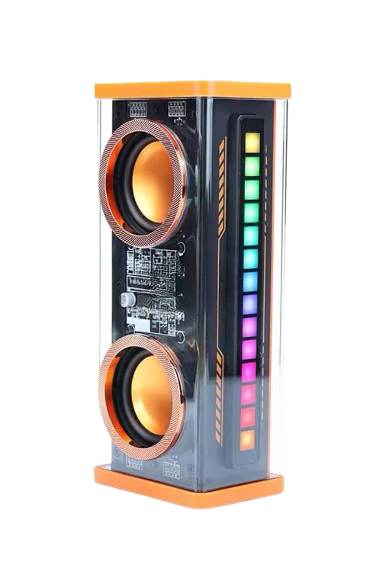 Şeffaf Mecha Taşınabilir Bluetooth Hoparlör Kablosuz Yüksek Ses Kaliteli
