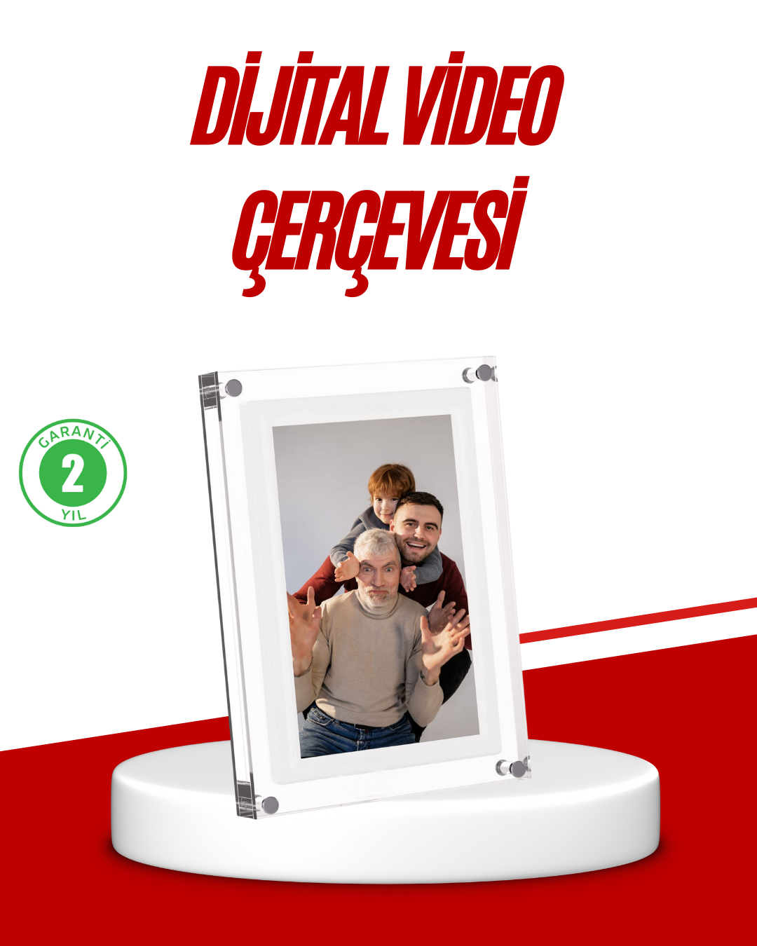 Şık ve Dekoratif 7 İnç Dijital Fotoğraf Çerçevesi – Anılarınızı Sergileyin