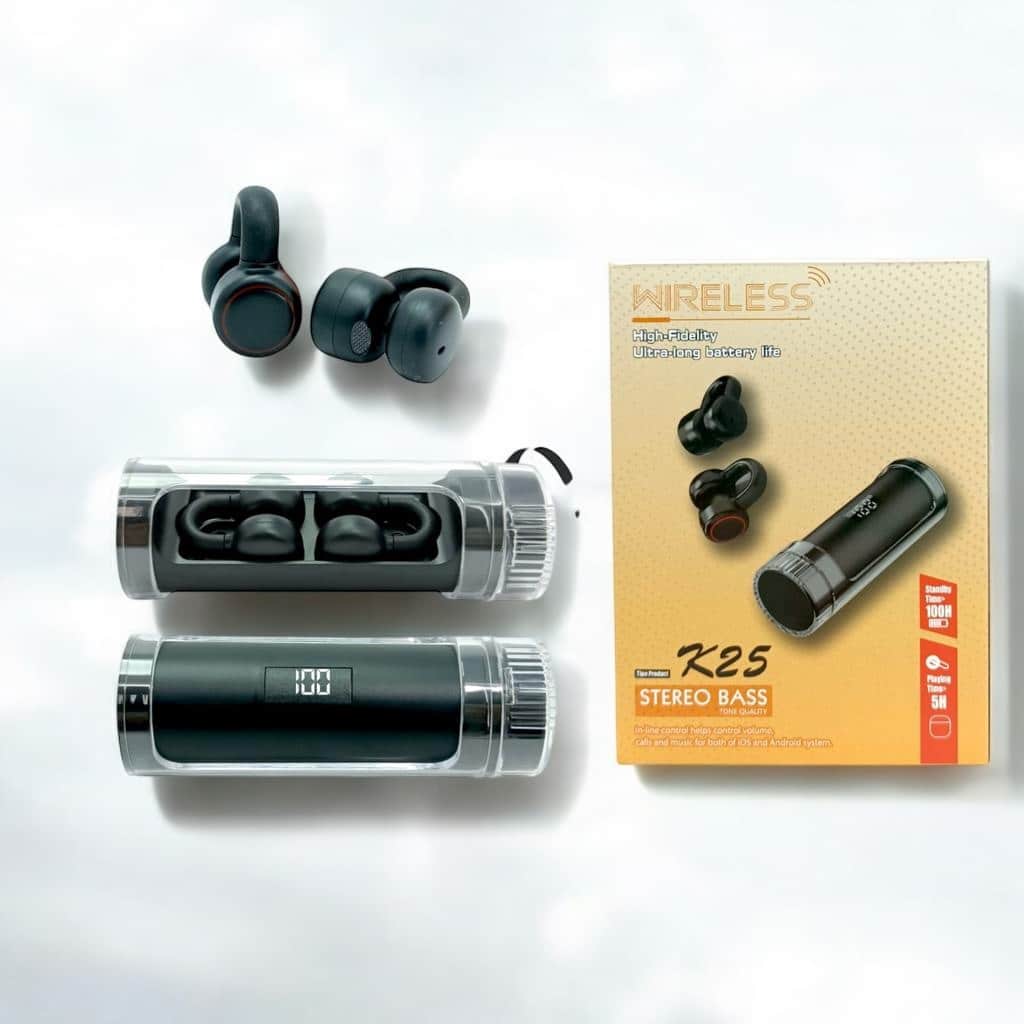 K25 küpe şeklinde Bluetooth kulaklık