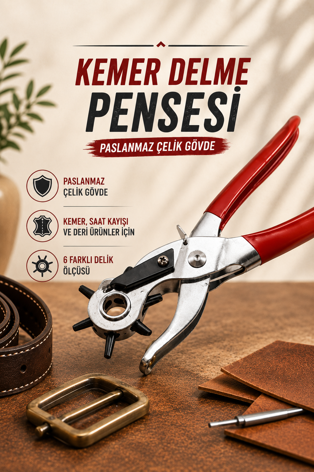 Kemer Delme Pensesi Paslanmaz Çelik Gövde