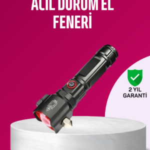 Acil Durum El Feneri Çekiç ve Pusula Özellikli Güçlü Işık