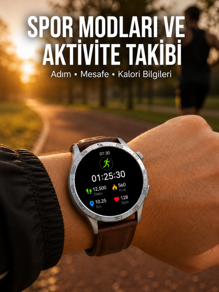 Bluetooth Bağlantılı Günlük Yaşam ve Spor Takip Akıllı Saati