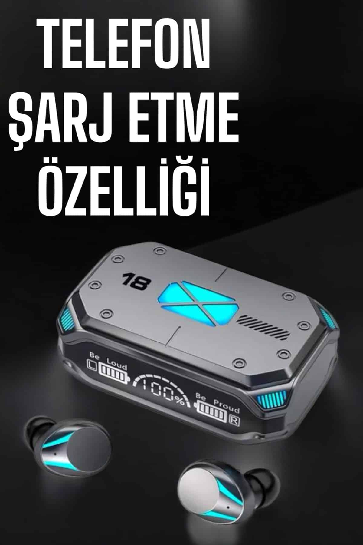 Yeni Nesil Kablosuz Bluetooth Kulaklık Dijital Göstergeli 5.3 Bluetooth