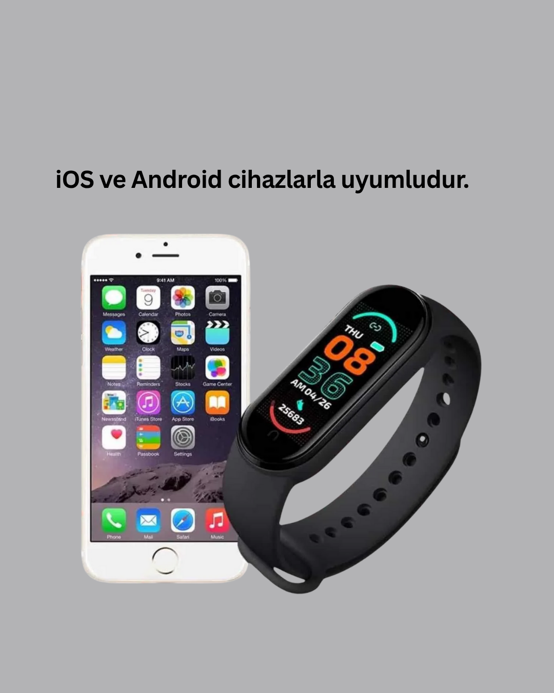 Titreşimli Bildirimli Akıllı Saat – Uyku Analizi ve Spor Modlarıyla