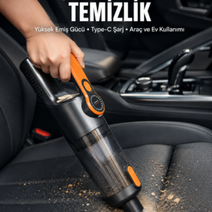 Kompakt Kablosuz Süpürge Güçlü Çekiş ve Düşük Ses Seviyesi