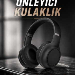 Kulak Üstü Kablosuz Bluetooth Kulaklık Gürültü Önleyici Ayarlanabilir