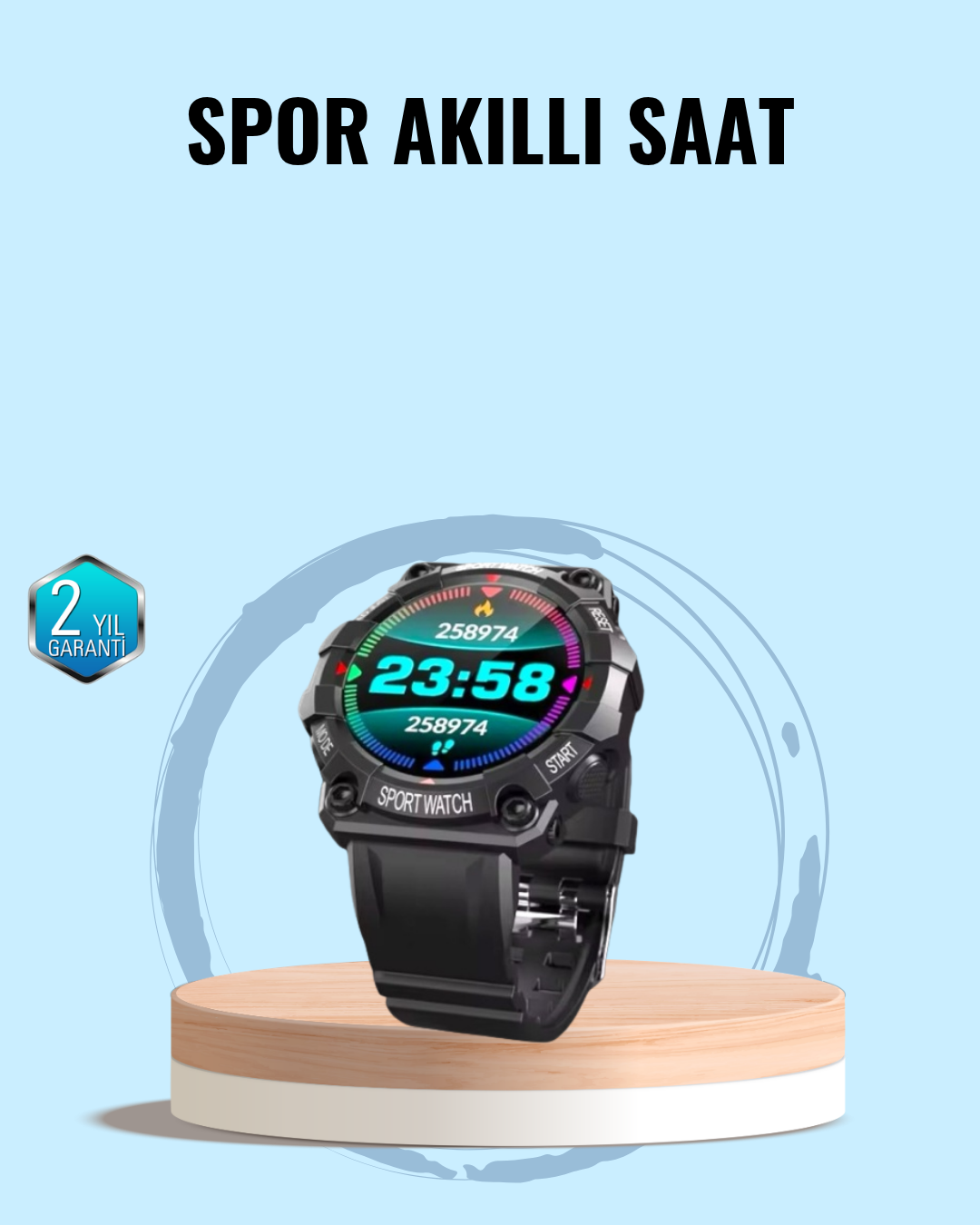 Spor Akıllı Saat – Nabız Ölçer, Adım Sayar ve Hareketsizlik Hatırlatıcılı