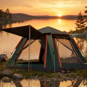 4 5 Kişilik Kamp Çadırı Güneşlikli Suya Dayanıklı Geniş Hacimli Outdoor