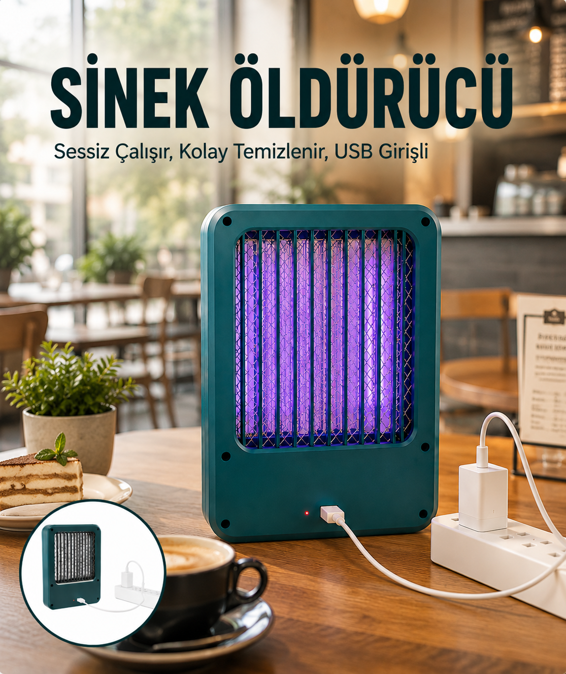 USB Girişli Uçan Böcek ve Sinek Yakalama Cihazı