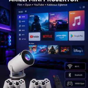 Full HD 8 GB Ayaklı Çift Kollu 4K Video Oyun Konsolu Taşınabilir Yeni Nesil
