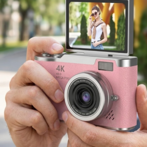 48 MP Dijital Kamera Flip Ekran 18x Zoom Vlog Selfie Kamera