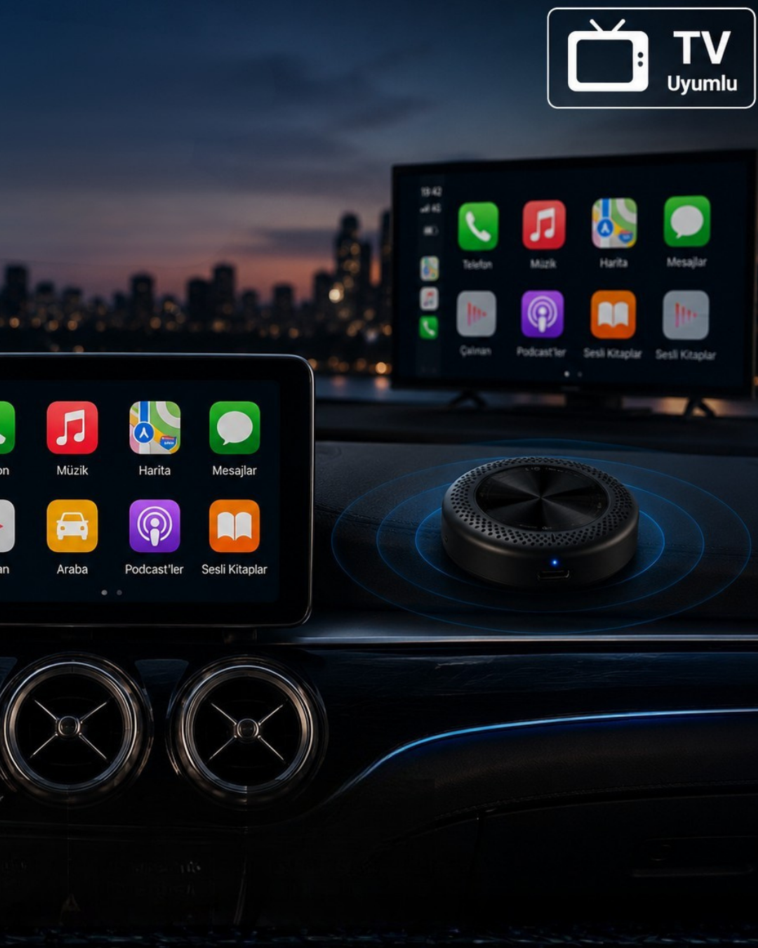 4GB 64GB CarPlay Android Auto Destekli 4G Sim Kartlı Akıllı Multimedya Kutusu