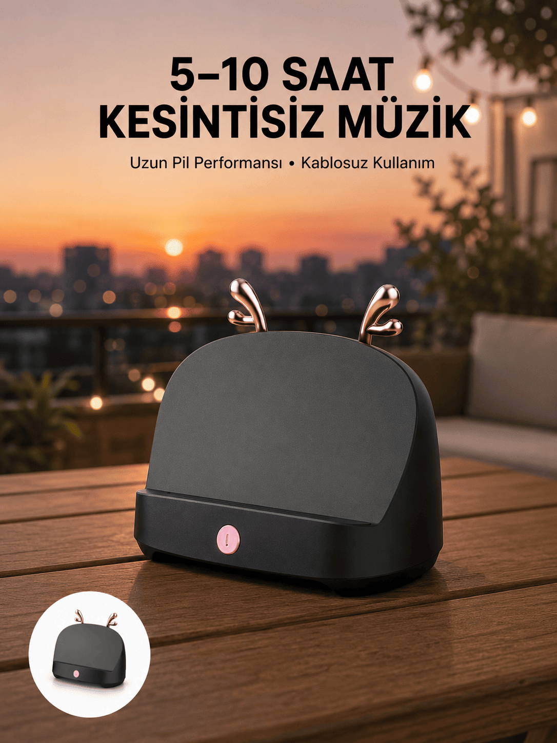 Telefon Tutucu Bluetooth Hoparlör Geyikli Renkli Uzun Ömürlü