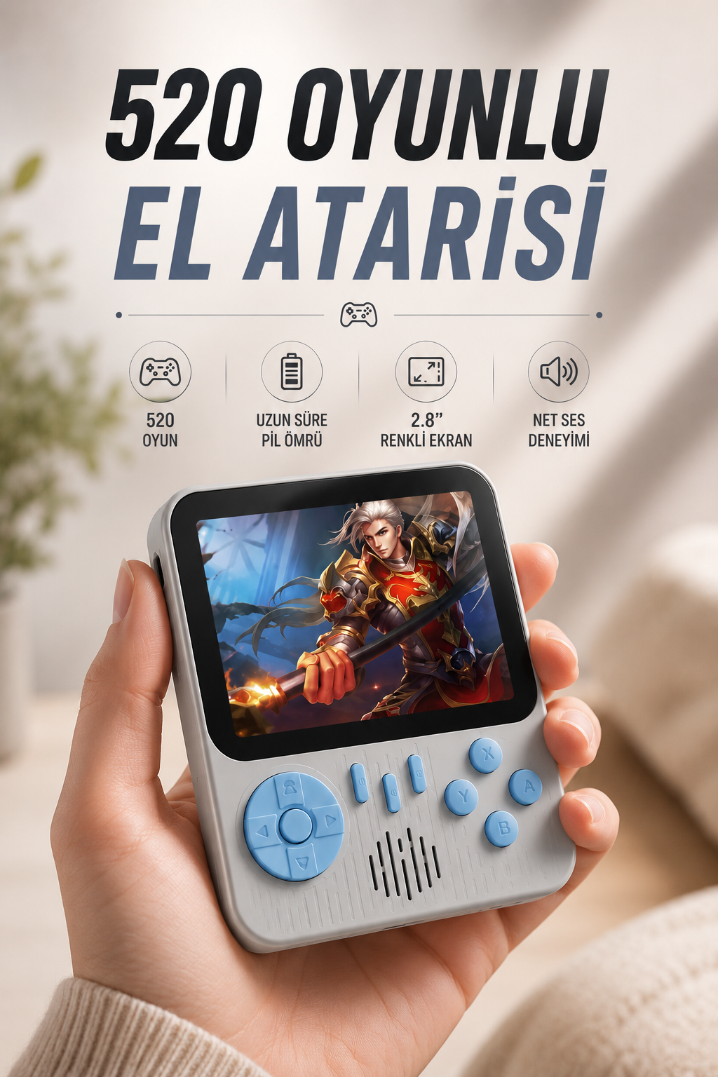 Oyun Konsolu Retro Oyun Konsolu Tv'ye Bağlanabilir Taşınabilir