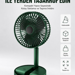 Katlanabilir Usb Şarjlı Masaüstü Soğutucu Mini Fan Telefon Tutucu Yeni Nesil