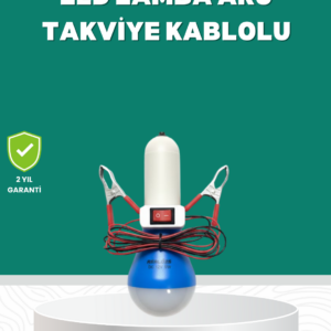 Aküden Çalışan 12V LED Ampul Taşınabilir Kullanım