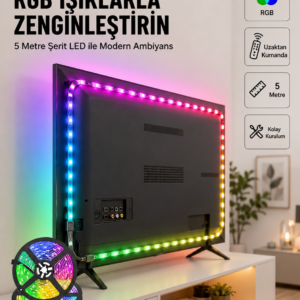 Enerji Tasarruflu RGB Şerit LED 5 Metre