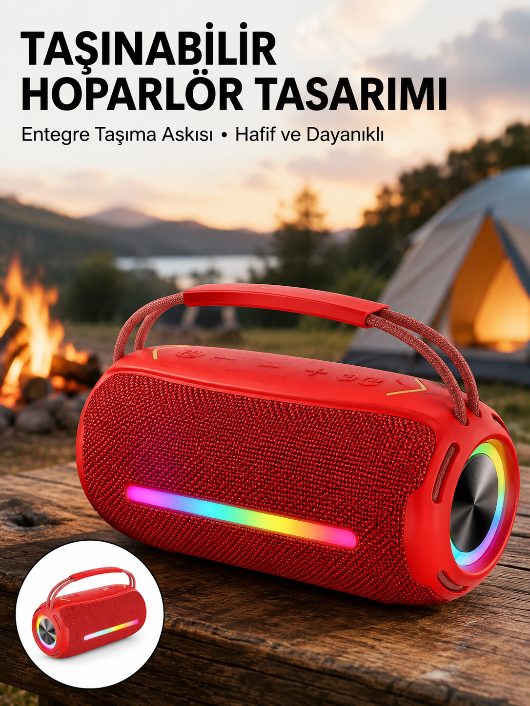 USB/SD/AUX Girişli Hoparlör – 10 W × 2 Çift Sürücü