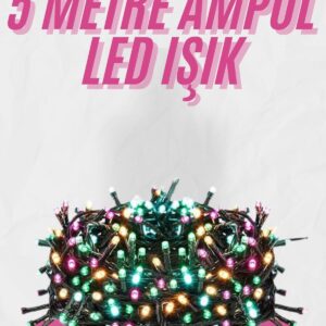 5 Metre Ampul LED Işık Renkli RGB Çok Renkli Led Aydınlatma