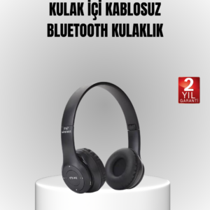 Bluetooth Kablosuz Kulaklık – Extra Bass, TF Kart, Mikrofonlu, Ayarlanabilir Ergonomik Tasarım