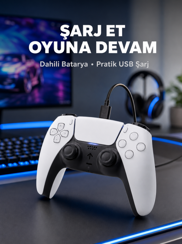 Kablosuz Oyun Kolu PS5 Uyumlu Ergonomik Tasarım ve Hassas Kontrol Yeni Nesil