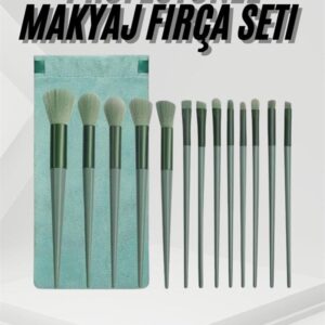 13 Parça Taşınabilir Kılıflı Profesyonel Makyaj Fırça Seti Pudra Allık Fondöten Fırçası